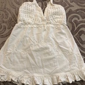 Crochet White BabyDoll Shirt